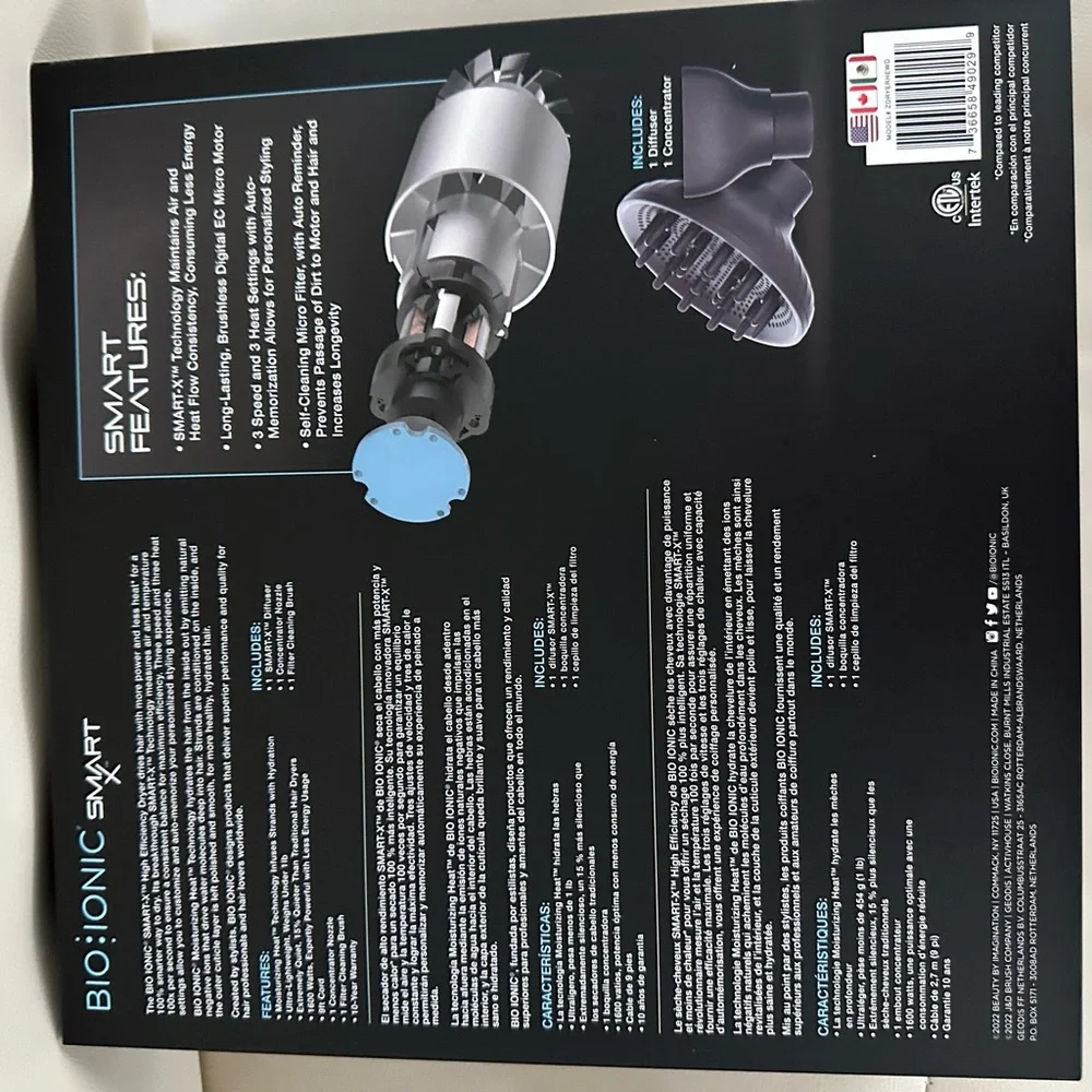 Brand New Bio Ionic SMART-X™ High Efficiency Dryer + Diffuser Set - Picture 2 of 4